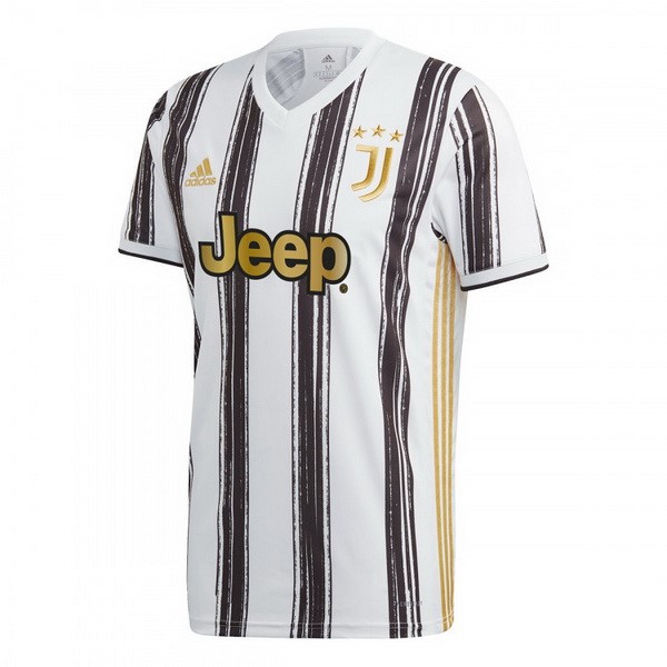 Tailandia Camiseta Juventus Replica Primera Ropa 2020/21 Blanco Negro